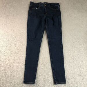 American Eagle Jeans Women 8 Blue Preppy Super Stretch JEGGING Aeo Denim Classic